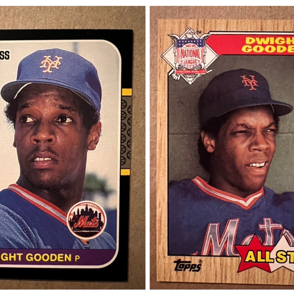 Two 1987 Dwight Gooden Baseball Cards